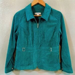 Christopher & Banks Teal Corduroy Utility Jacket - Petite Medium